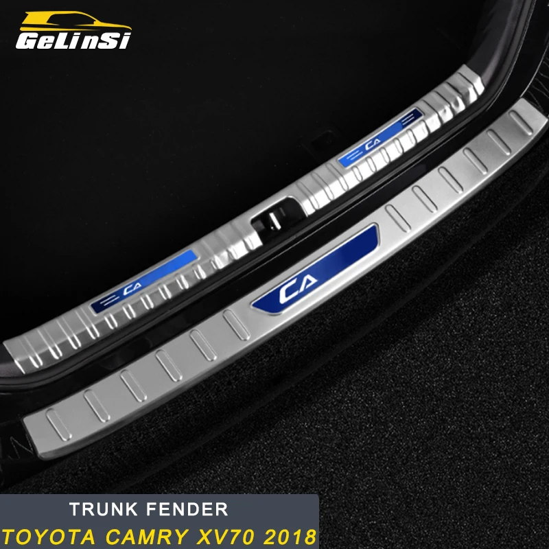 

For Toyota Camry XV70 2018 Auto Stainless Steel Trunk Fender Sticker Accessories