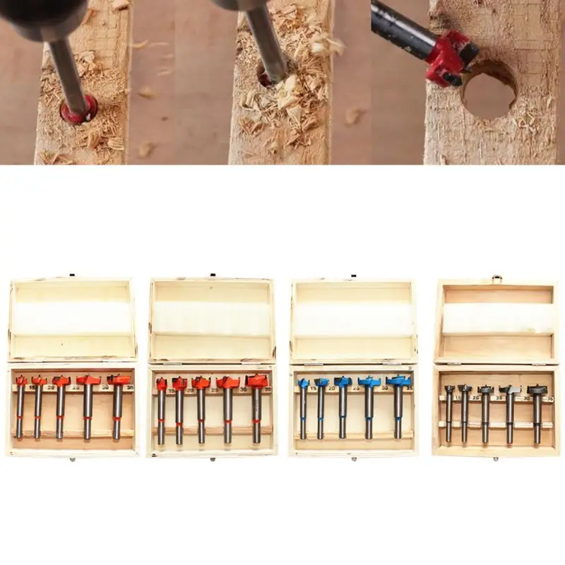 5pcs 15-35mm Adjustable Carbide Drill Bit Hinge Hole Opener Tipped Drilling Tool 5pcs 15-35mm Adjustable Carbide Drill Bit Hinge Hole Opener Tipped Drilling Tool