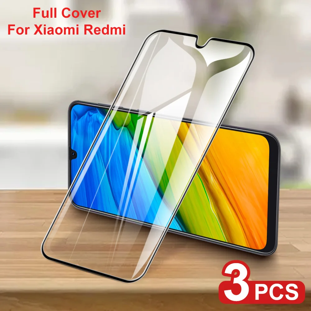 

3Pcs Tempered Glass On For Xiaomi Redmi note 7 6A 7A 8 Pro Full Cover Screen Protector For Redmi Note 8 pro 5 S2 Protective film