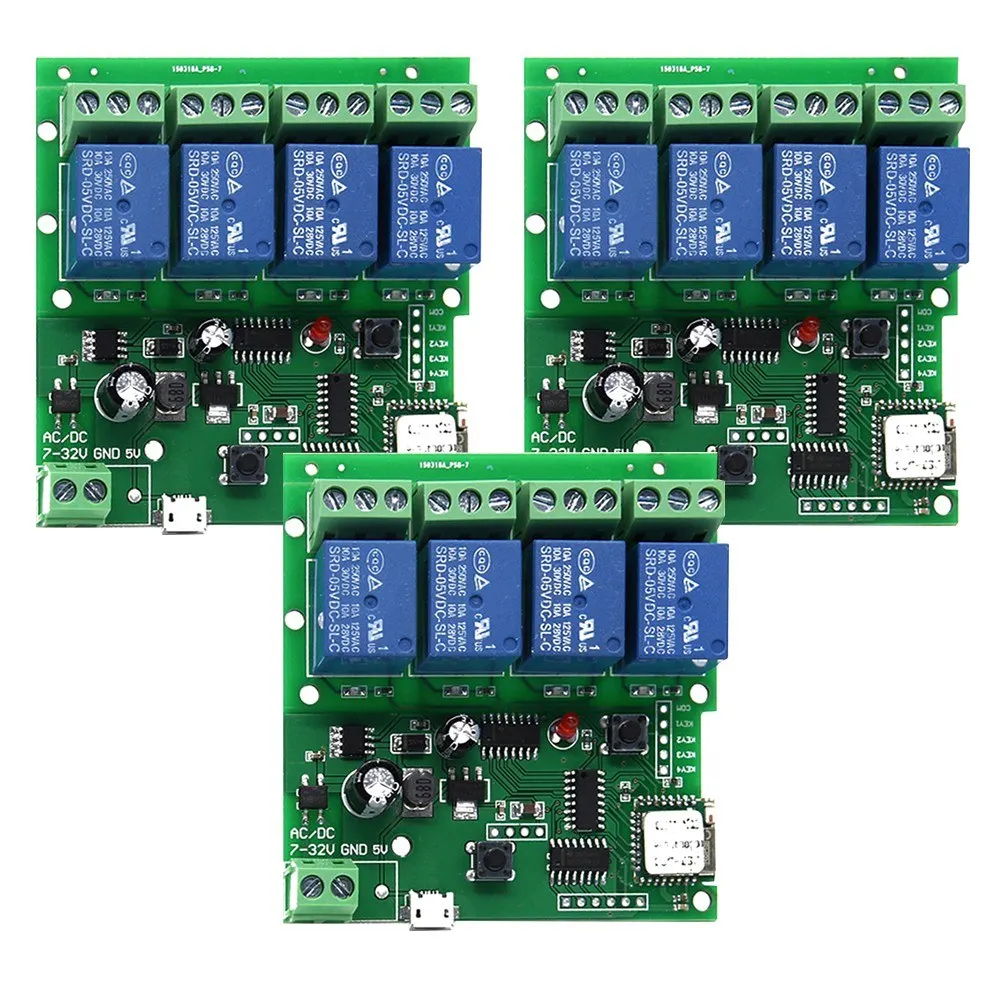 C Sonoff 4CH-5V/7-32V умный пульт дистанционного управления беспроводной переключатель универсальный модуль - Цвет: C