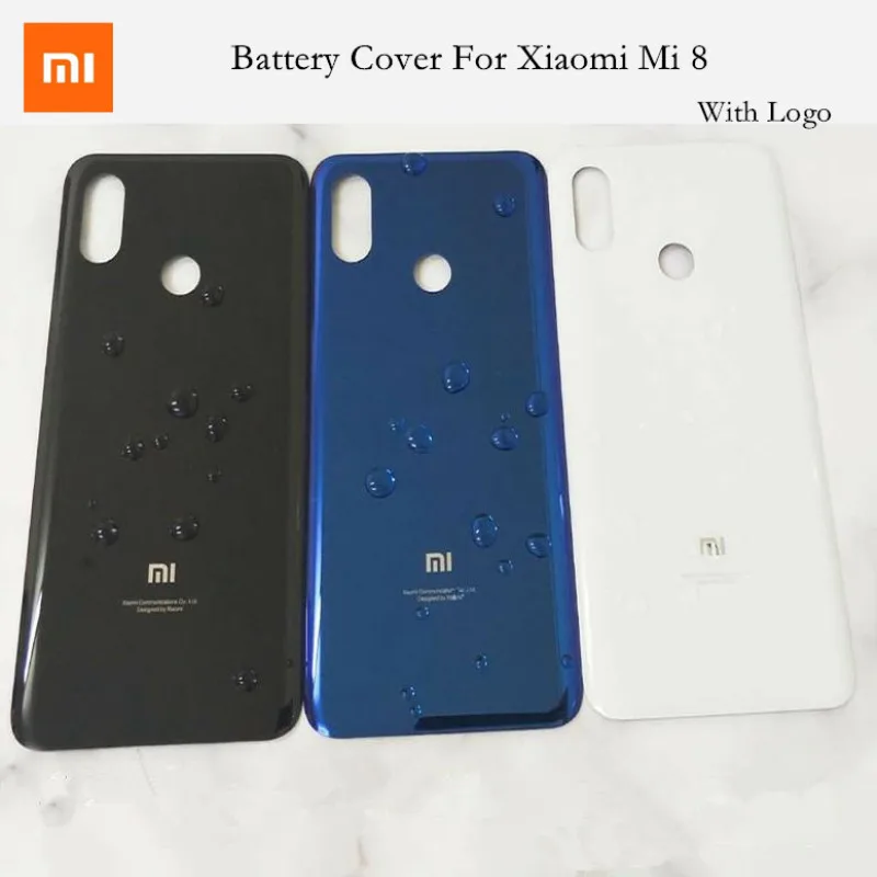Оригинальная стеклянная задняя крышка батарейного отсека Xiaomi mi 8 mi8 корпуса