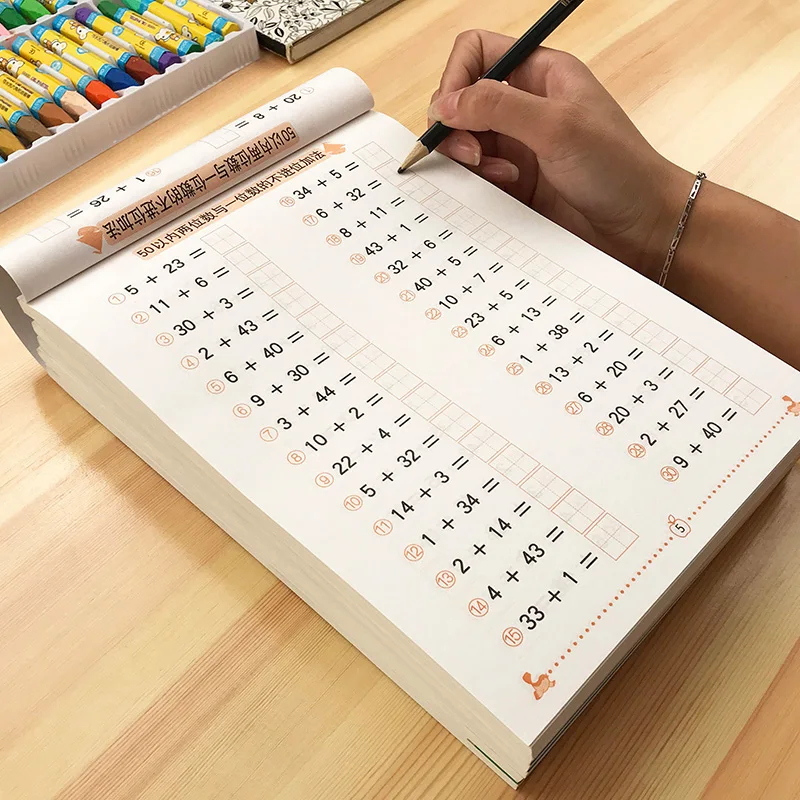 Kindergarten Practice Calligraphy Enlightenment Arithmetic Handwritten Calligraphy Copybook Mathematics Textbook Exercise Book afbeelding