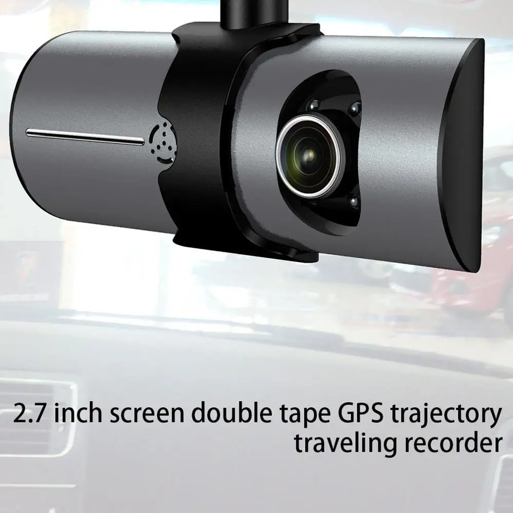 2,7 дюймовый экран двойной записи с Gps треком вождения рекордер R300 двойной объектив автомобиля переднего вождения рекордер
