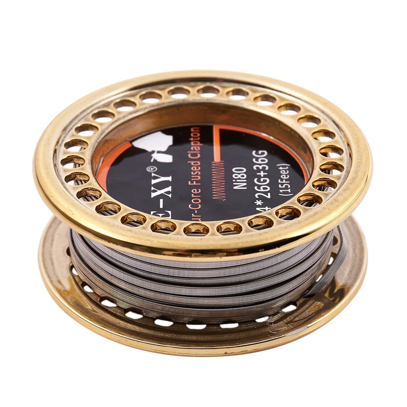 Hot XD-Ni80 4 Core Fused Clapton High Density Coils Premade Coil For Electronic Cigarette Atomizer 5M/Roll Diy Heating Wire