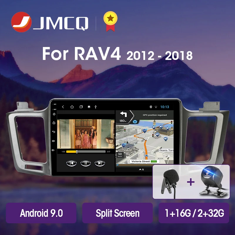 

JMCQ T3L For Toyota RAV4 RAV 4 2012-2018 Car Radio Multimedia Video Player Navigation GPS Android 9.0 DSP 2din 2 Din Head Unit