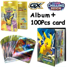 Pokemon Album Book Anime Collection Folder Game Card Gx Shining English Cards Holographic Rainbow Collection Anime Cards 100Pcs