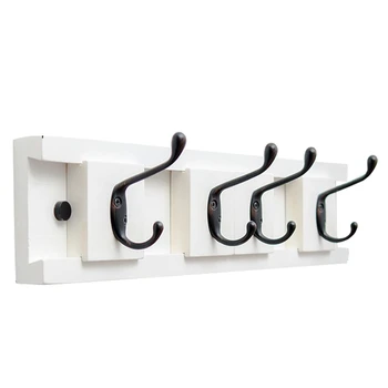 

4 Hook Wall Mounted Rack Multifunction Hook Coat Hook Rack Towel Hanger Holder Dress Coat Hook Wall Door Bamboo Hanger Decoratio