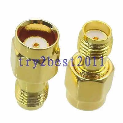 DHL/EMS 50 комплектов 1pce разъем адаптера Slide-on RP-SMA jack pin to SMA jack pin коаксиальный Прямой-C1