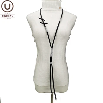 

UKEBAY New Alloy Chains Pendant Necklaces Women Alloy Bead Jewelry Party Wedding Long Necklace Geometric Jewellery Wholesale