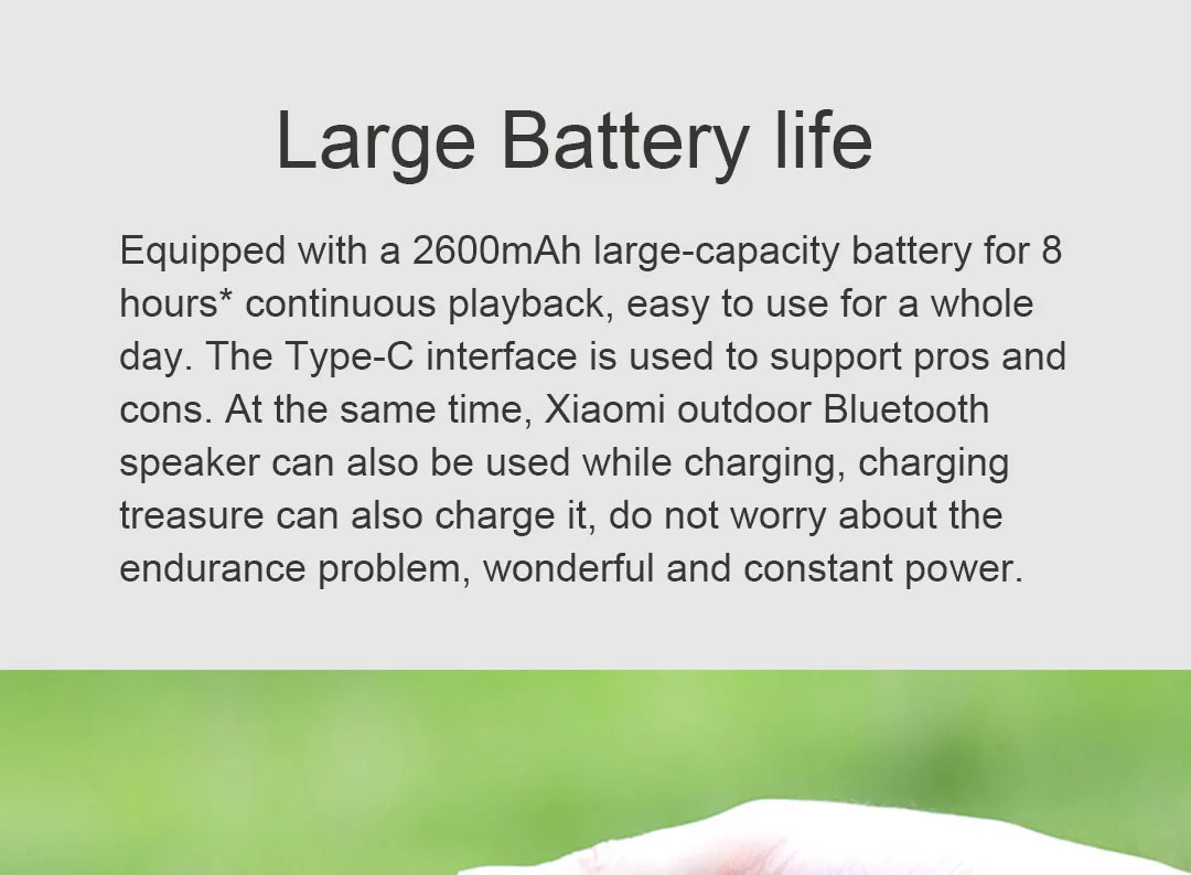 Новейший Xiaomi Bluetooth наружный динамик Bluetooth 5,0 IP55 водонепроницаемый пылезащитный тип C перезаряжаемый беспроводной динамик