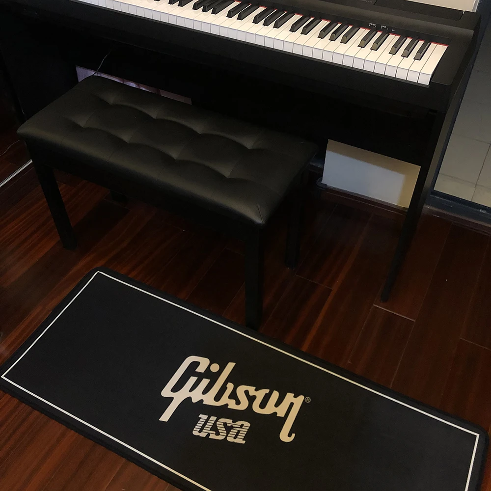 Printed GIBSON Guitar Music Flannel Area Rug Floor Carpet Anti-Slip Repair Mat Printed GIBSON Guitar Music Flannel Area Rug Floor Carpet Anti-Slip Repair Mat
