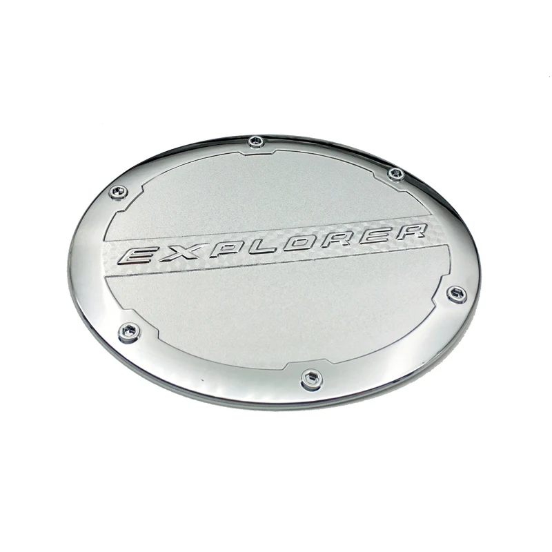 Car Styling Stickers ABS Chrome Fuel Tank Cover Oil Gas Cap Trim For NEW Ford Explorer