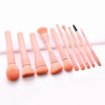

10pcs / set of stylish portable makeup brushes soft nylon fiber double-ended eye shadow brush foundation brush contour brush