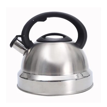 

3L Teapot Rustproof Large Capacity Ergonomic Handle Whistling Tea Kettle Stainless Steel With Push Button Stovetop Anti Scald