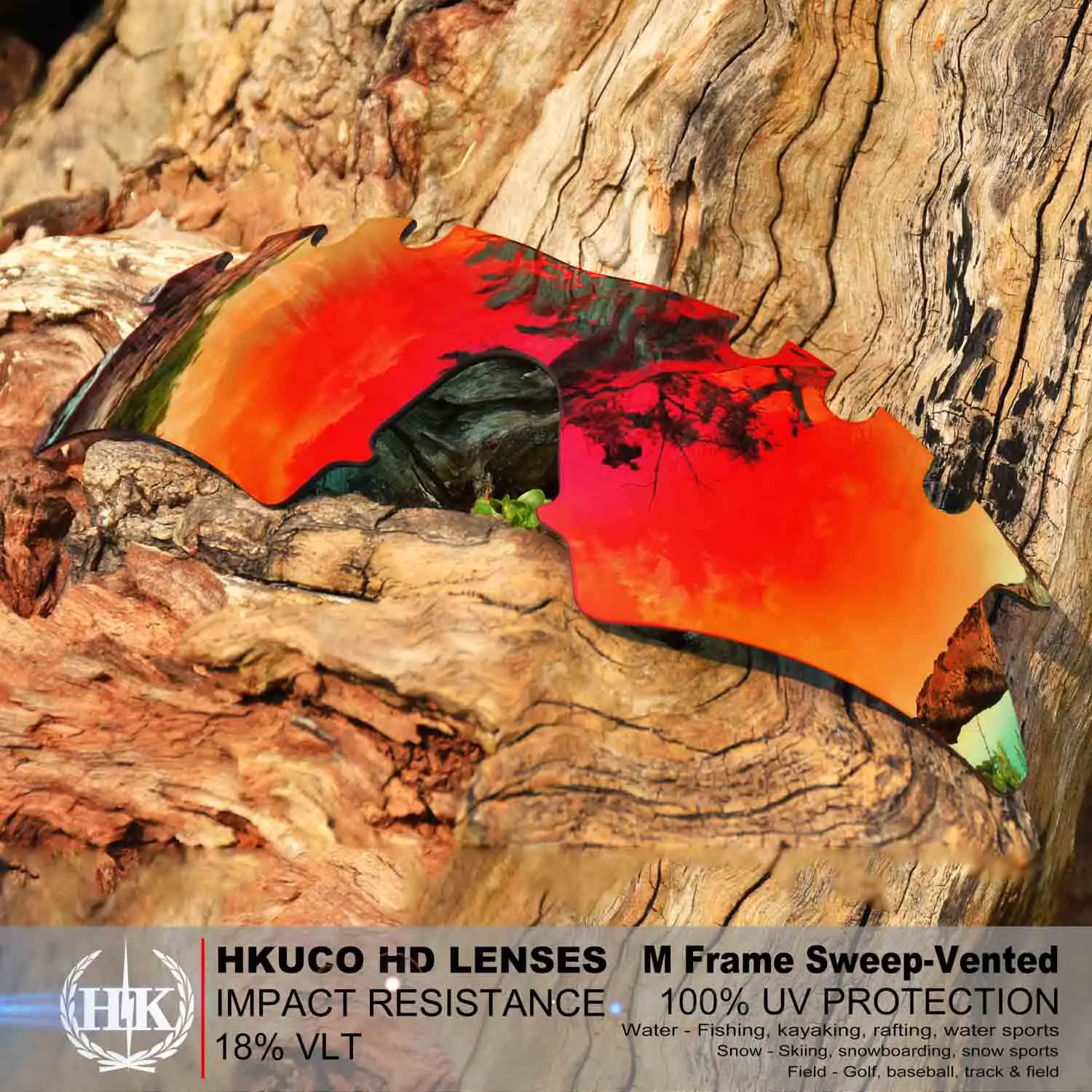 HKUCO, красный/синий, 2 пары поляризованных сменных линз для M Frame, солнцезащитные очки с поворотом, повышают четкость