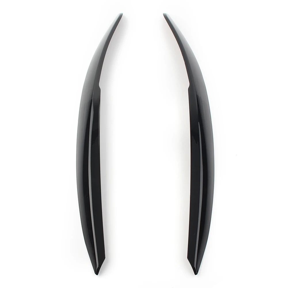 Glossy Black Car Headlight Lamp Eyebrow Eyelid Trim Cover For VW Polo Mk5 6R 6C 2010 2011 2012 2013 2014 2015 2Pcs