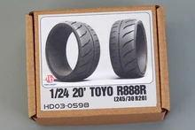 

1/24 Resin Retrofit For Car Models Hobbydesign HD03-0598 1/24 20' Toyo R888R (245/30 R20) Tires Model Car Rubber Tires