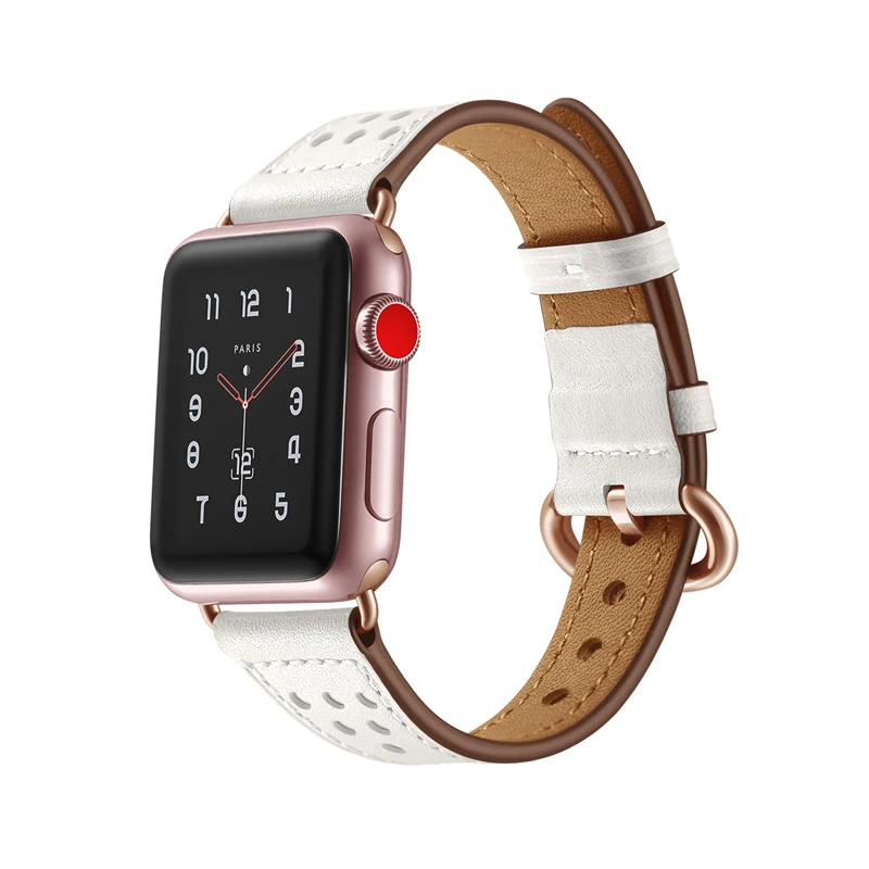 Ремешок для apple watch band 5 4 44 мм 40 мм Натуральная кожа correa 42 мм 38 мм ремень высокое качество браслет для iwatch серии 3/2/1
