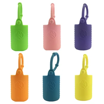 

6pcs Roller Bottle Cover Silicone 15ml Adjustable Handle Essential Oil Roller Bottle Protective Cover Carrying Case Holder