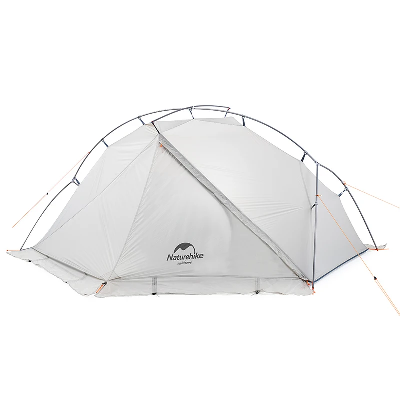 Naturehike VIK Series 970g Ультралегкая одноместная палатка 15D нейлоновая Водонепроницаемый Палатка Однослойная наружная походная палатка NH18W001-K - Цвет: White with snowskirt