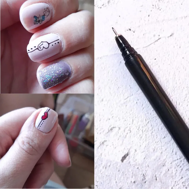 

Nail Art Graffiti Pen Waterproof Painting Drawing Liner Brush DIY Flower Pattern Fine Details Manicure Tools T0556