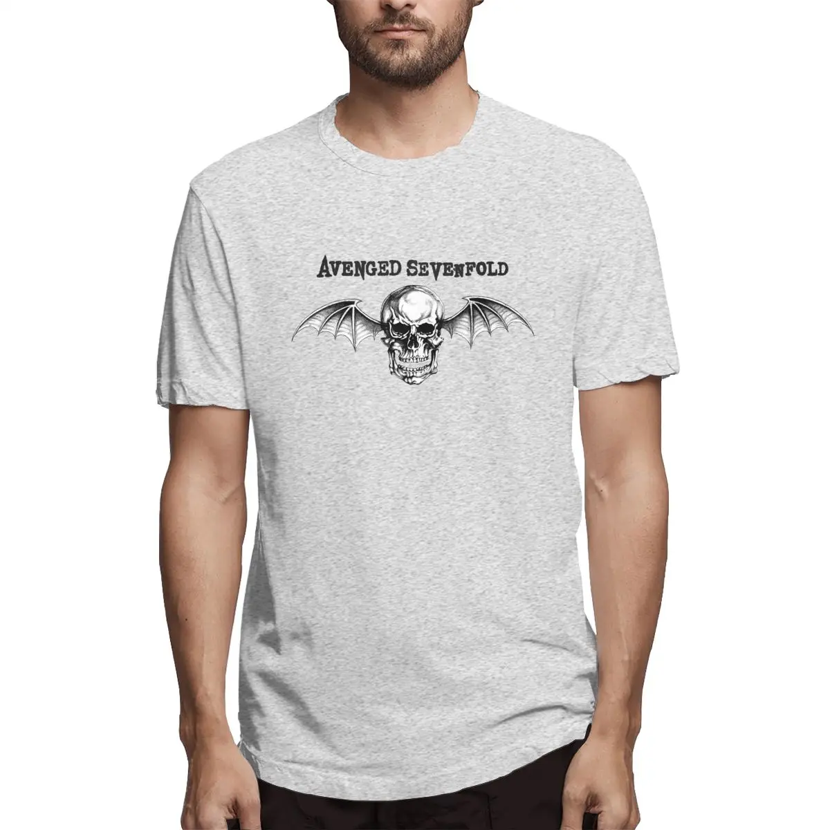 NOISYDESIGNS High-quality Men T-shirts Wholesale Cotton Avenged Sevenfold Printing Boys Black Summer Tee Tops Plus Size Shirt