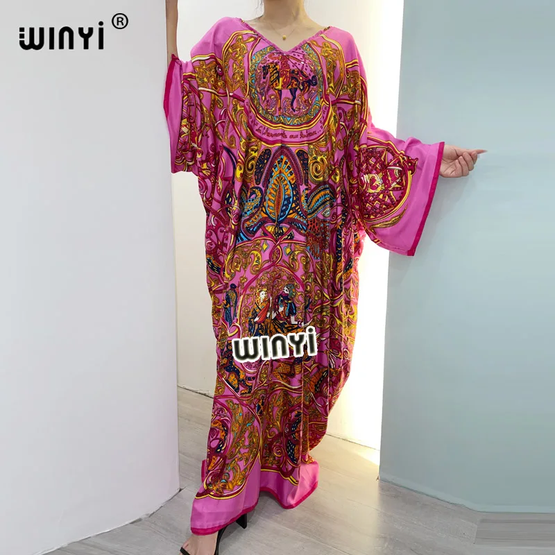 

Dashiki Dress Print Bohemia Hijab Loosevetidos Elegantes Muslim Abaya sukienka Gown Broder Riche Sexy Lady Party maxi beach