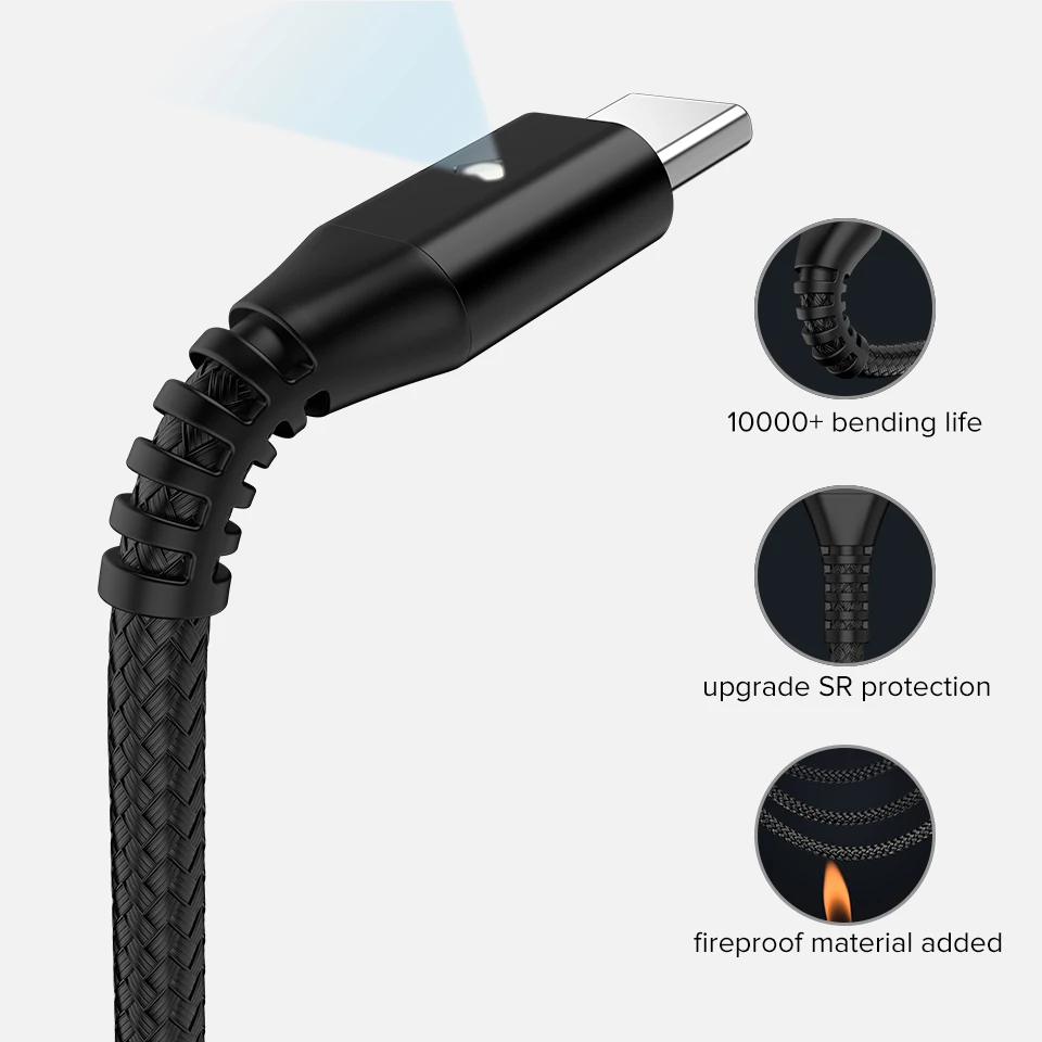 Venroii Быстрая зарядка USB C кабель для Xiaomi Redmi K20 USBC Kable мобильный телефон синхронизация данных type-C провод для huawei Honor 10 20 Pro