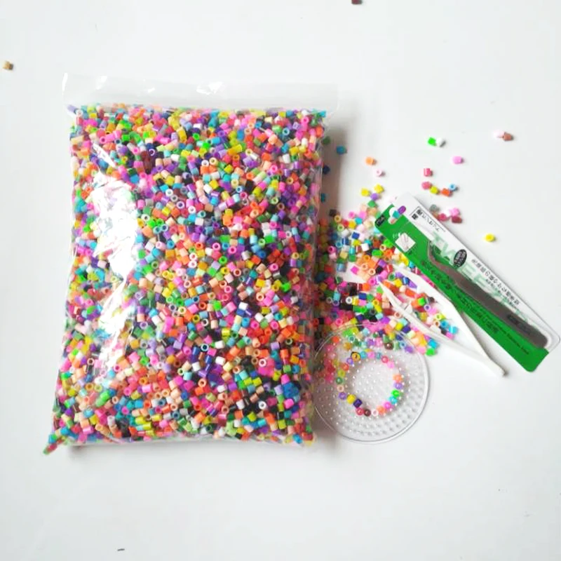 500g 8000pcs 5mm Hama Beads (1 Template+3 IronPaper+2 Tweezers)Mini Hama Fuse Beads Diy Kids Educational Toys Free shipping 4