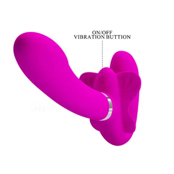New 12 Modes Double Vibrating G-Spot Clitoris Stimulator Female Wear Strapless Strapon Dildo Vibrator Sex Toys for Women Lesbian 5