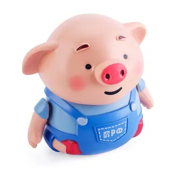 

Magic Pen Inductive Car Truck Follow Any Drawn Black Line Track Mini Toy Piggy automatic induction Educational Toy