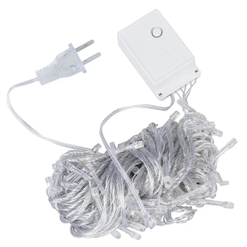 

100 Led 10m Christmas Wedding White Color Fairy String Lights / 8 Function Controller