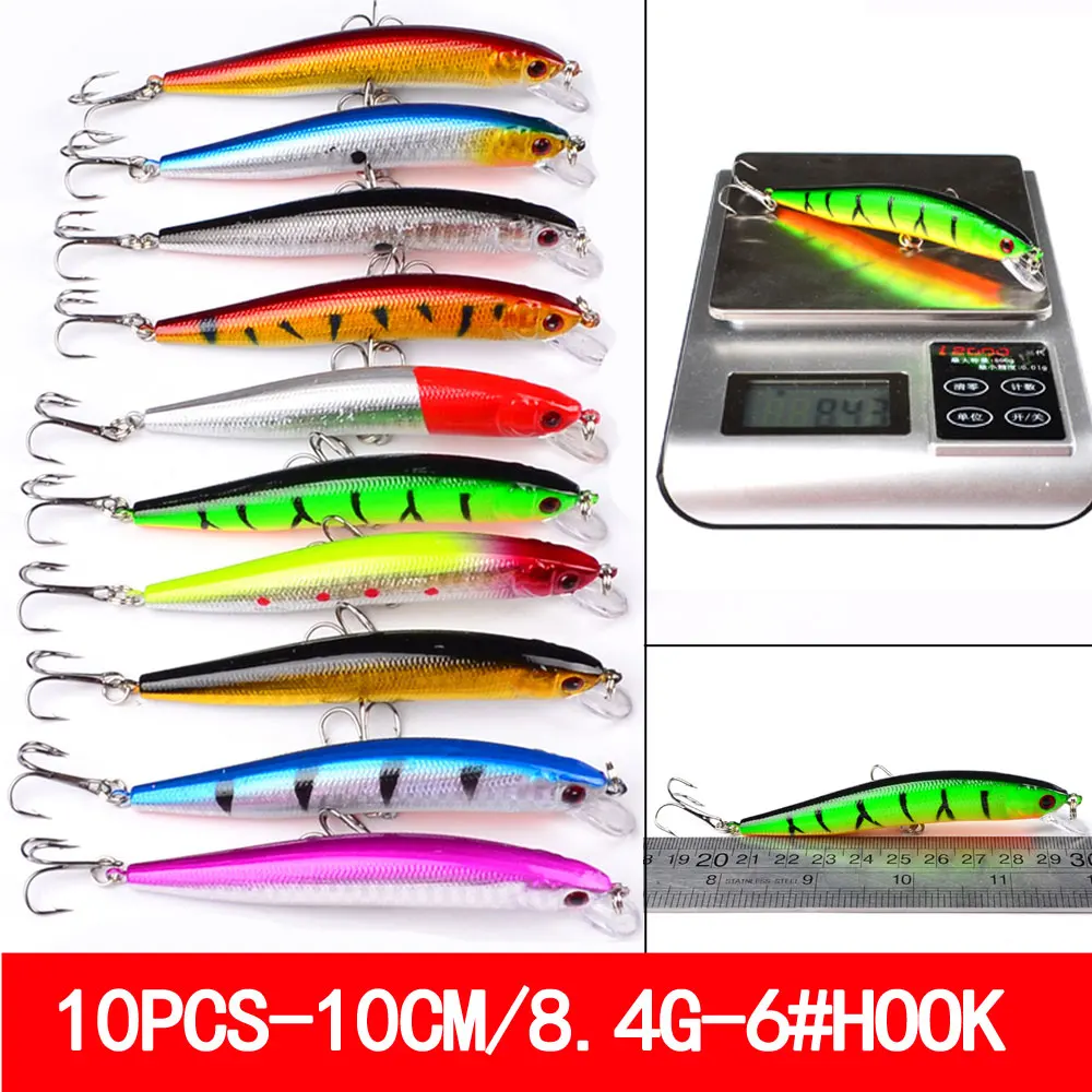 JACKFISH Minnow Смешанные 20 шт. рыболовные приманки набор искусственные жесткие реалистичные приманки воблер Карп рыболовные снасти Pesca