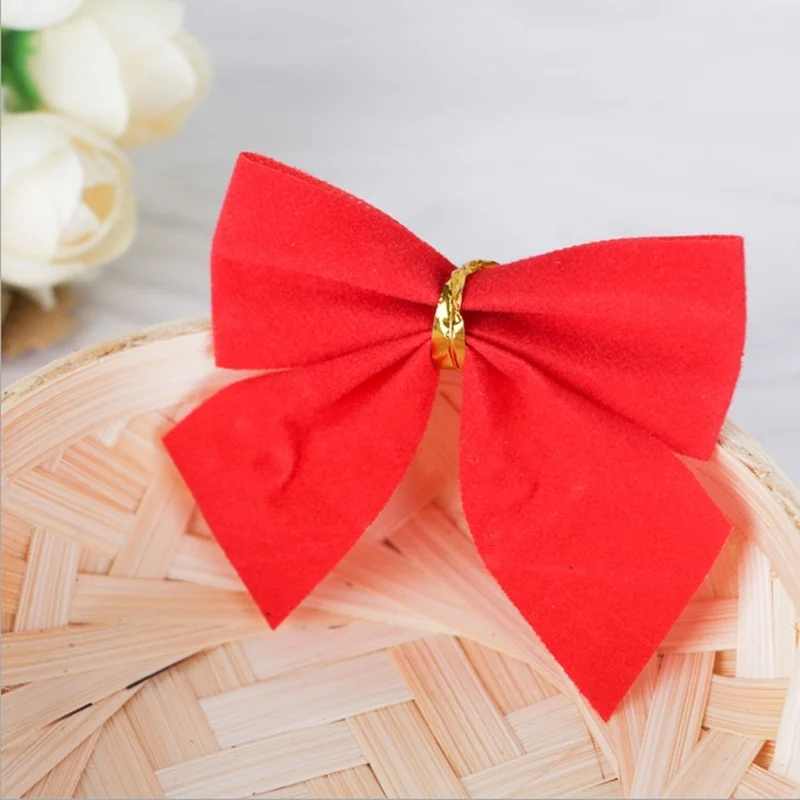 Christmas Tree Bowknot Bowknot 12pcs Hanging Bow Ornament Home Decor Party Tool Creative