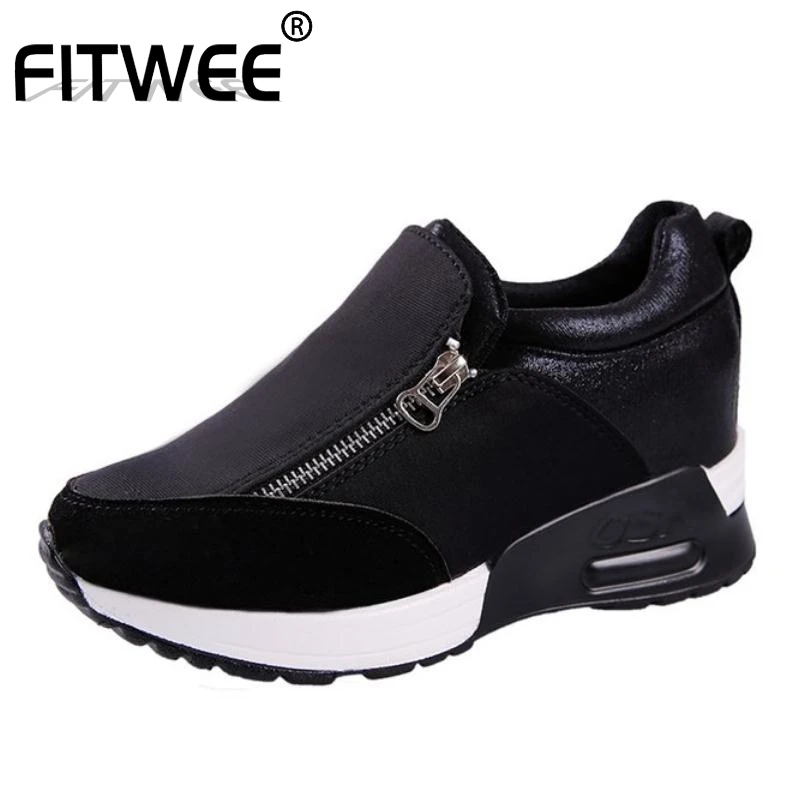 FITWEE/Размеры 35-42; женская Вулканизированная обувь; модные стильные кроссовки; Повседневная весенняя обувь; Женская Повседневная Уличная новая Брендовая обувь