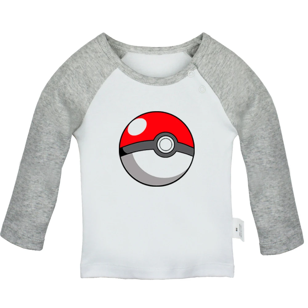 Аниме Пикачу Pokemon Poke шарик для командной игры в покебол(арт для новорожденных, футболки для малышей, детей ясельного возраста Графический Реглан Цвет футболка с длинными рукавами Топы