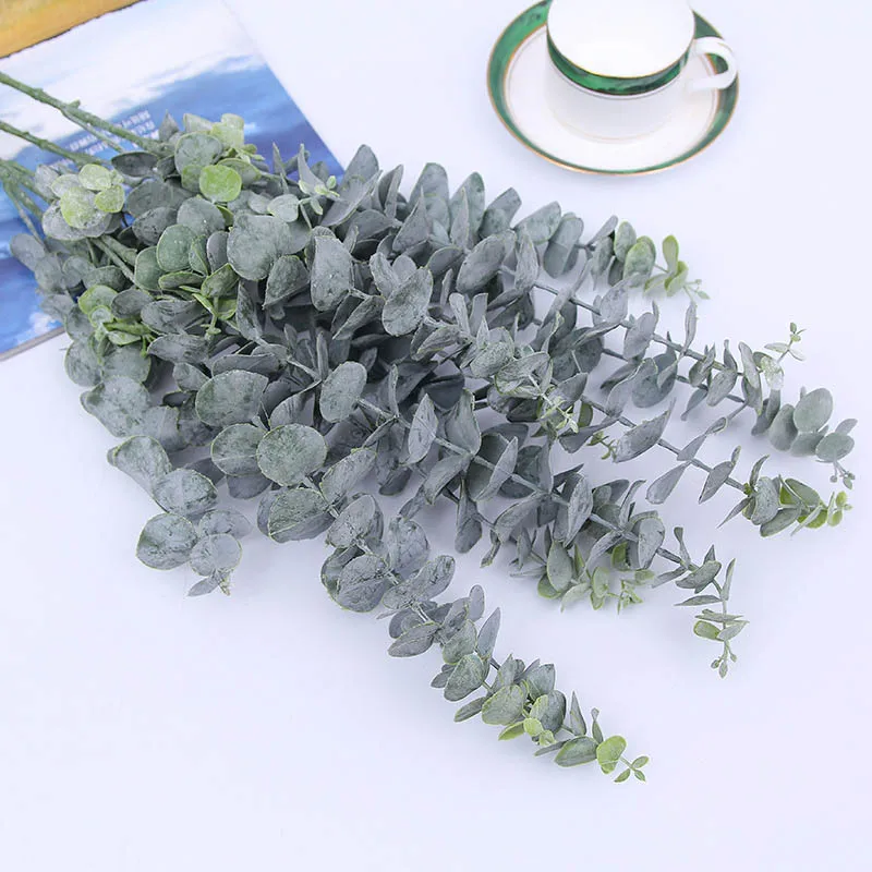 

Artificial Fake Leaf Eucalyptus Green Plant Home Wedding Decor High Quality 2019