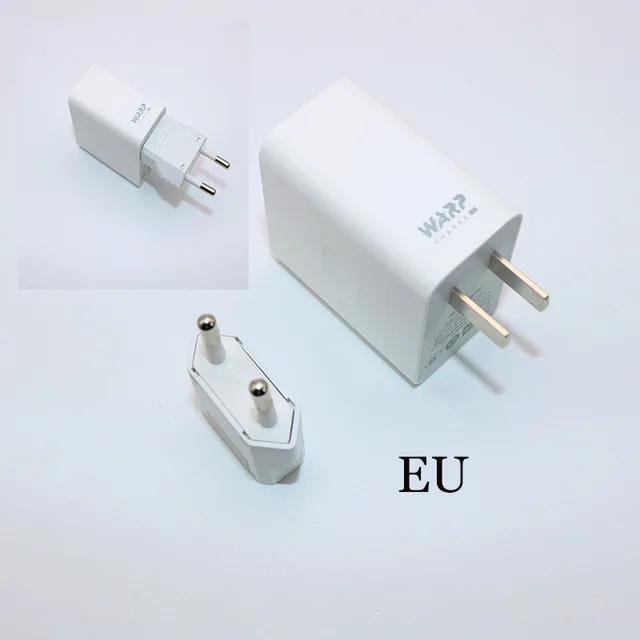 Original OnePlus Warp Charge 5V6A Power Adapter Warp 30W EU Charger EU US Charger Cable Quick Charge 30W For OnePlus 7 7T Pro