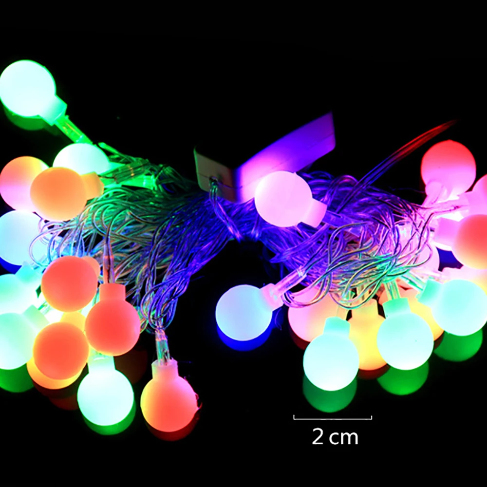 8M Battery Waterproof Fairy Garland LED Ball Decorative String Lights For Christmas Tree Wedding Home Indoor Decoration Navidad