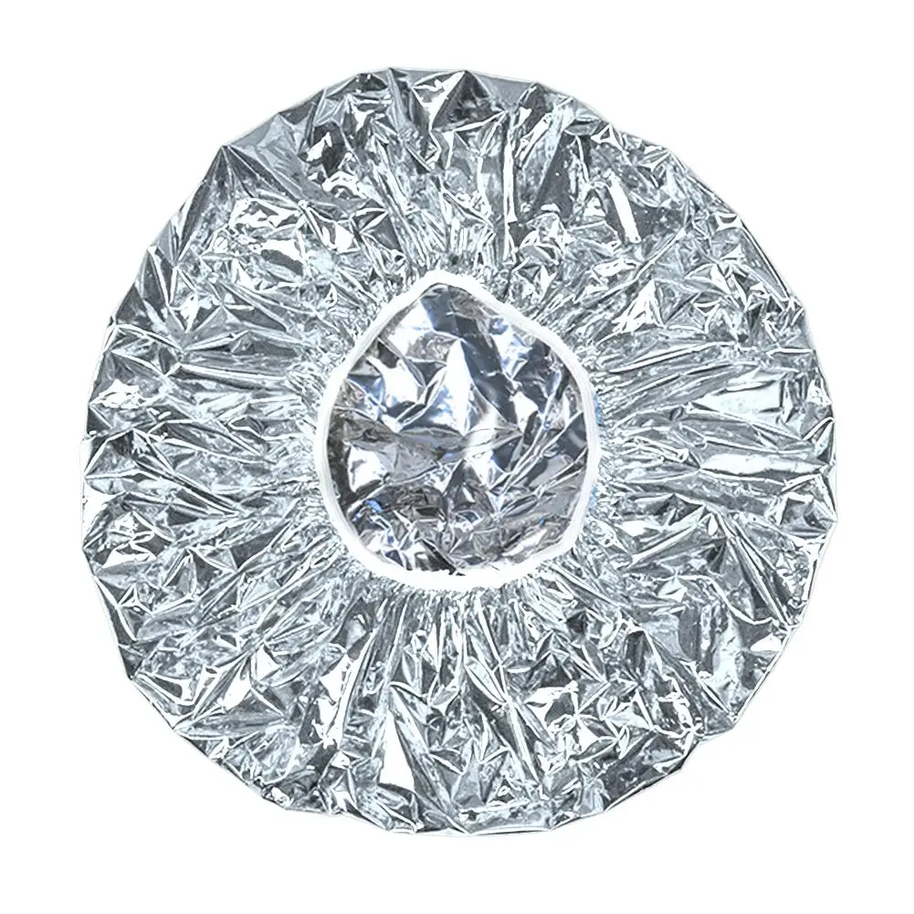 Silver Душ Кепки тепла изолирующая, алюминивая шляпа с фольгой эластичный купальный Кепки для Для женщин парикмахерский салон Ванная комната - Цвет: Silver
