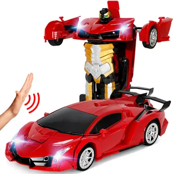 

New Style Hand Induction Remote Control Transformation Car Toy a Key Remote Control Transformation Rambo Jingang Robot Toy Car