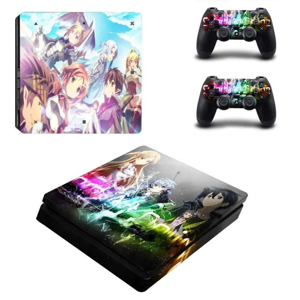 Sword Art Online SAO PS4 тонкая наклейка Play station 4 кожа Наклейка для playstation 4 PS4 Slim консоль и контроллер кожи