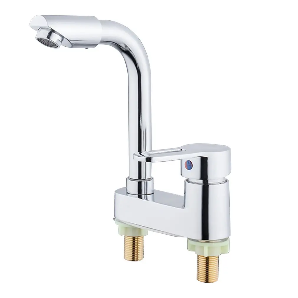 

Double Hole Kitchen Instant Heating Faucet Rotatable Hot & Cold Dual-use Fast Heating Tap Water Valve