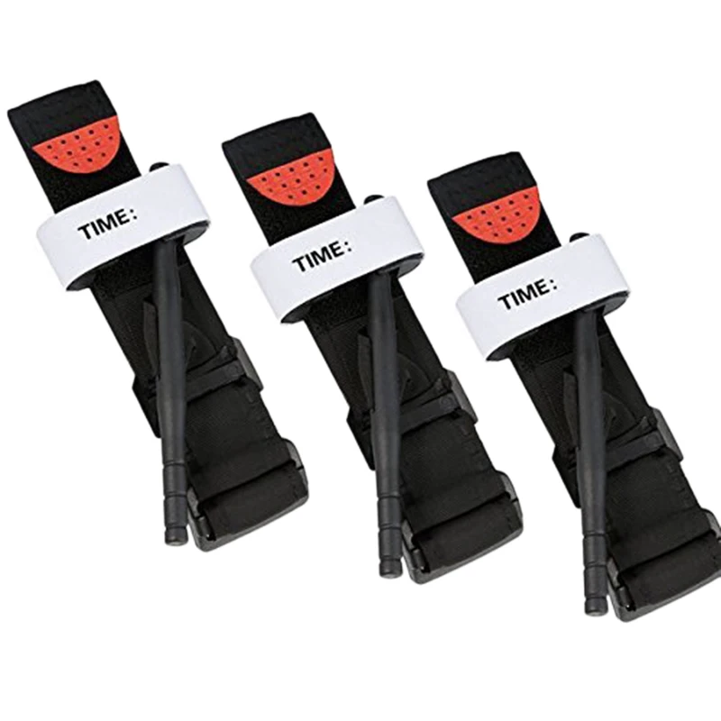 

3Pcs Portable Tourniquet Strap First Aid Slow Release Buckle Medical One Hand Emergency Tourniquet Strap