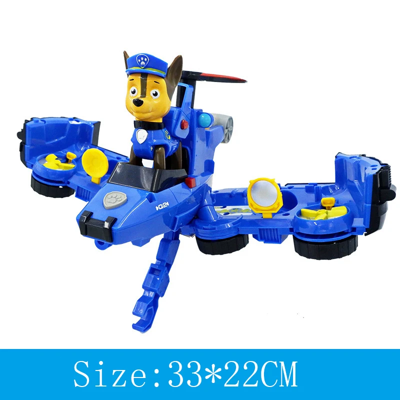 Paw Patrol летающие самолеты Щенячий патруль самолет автомобиль деформированный день рождения Аниме Фигурка модель игрушки для детей Рождественский подарок 2D01 - Цвет: D  no Box