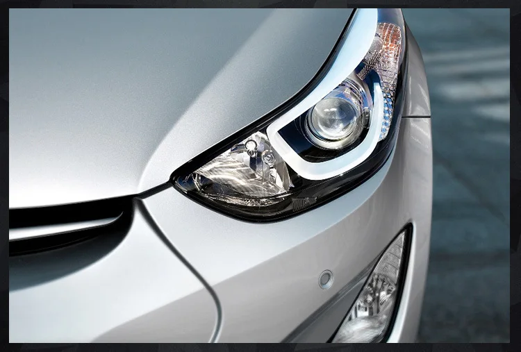 Автомобильный Стайлинг головная лампа для фары для автомобиля Hyundai Elantra angel eyes 2012- для Elantra головная лампа bi xenon объектив фары