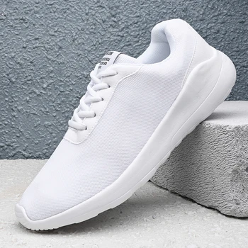 

Light Weight Men Sneakers Men Casual Shoes Breathable Mesh Jogging Shoes 2020 Summer Comfortable Walking Sneakers Big Size 36-45