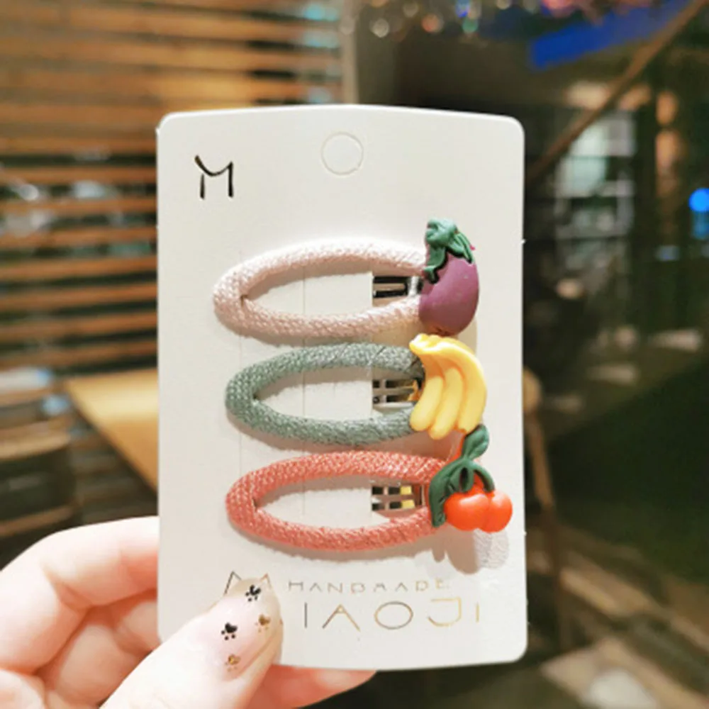 Новые Симпатичные зажимы в форме фруктов женские аксессуары для волос девочек
