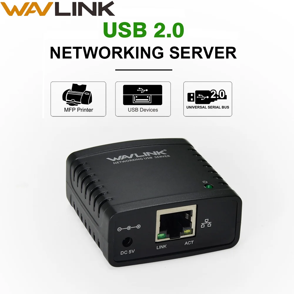 Wavlink 10/100 Мбит/с Ethernet для USB 2 0 сетевой LPR сервер печати MFT печать порт обмена LAN