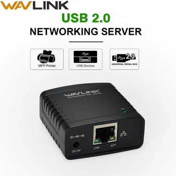 

Wavlink 10/100Mbps Ethernet to USB 2.0 Network LPR Print Server LRP MFT Print Ethernet Port Sharing LAN Network Printer Adapter